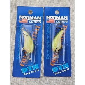 Norman Lures DTN Deep Tiny N‎ Joe Green Tournament Series Fishing Lure Lot 2
